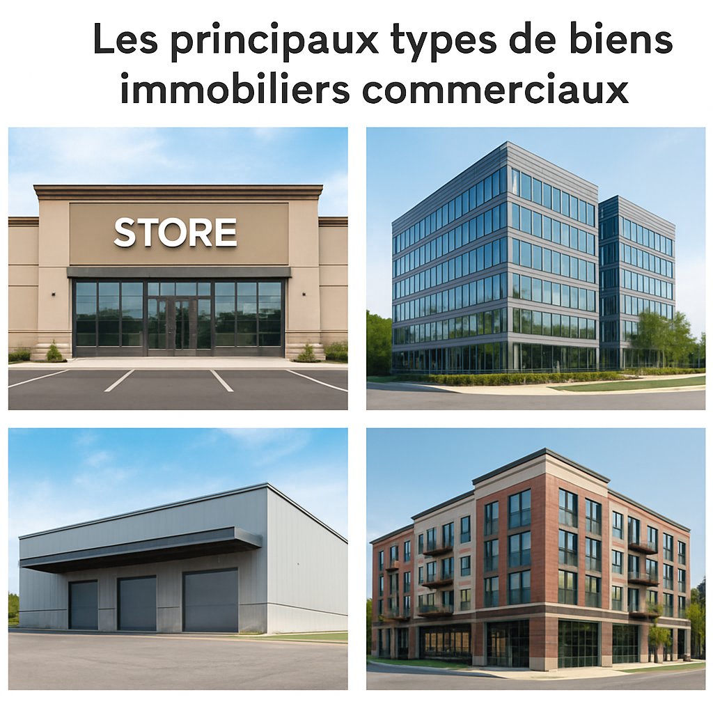 Les principaux types de biens immobiliers commerciaux